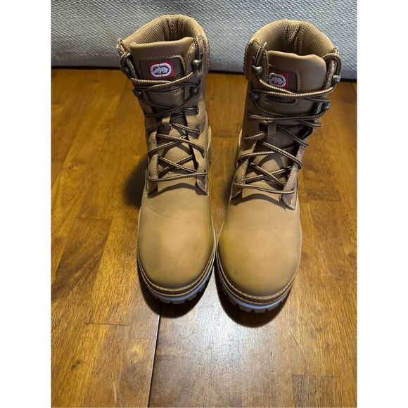 Ecco Red Womens Nubuck Leather Tan Block Platform Boots Rhinestone Womens 8 - Picture 3 of 12